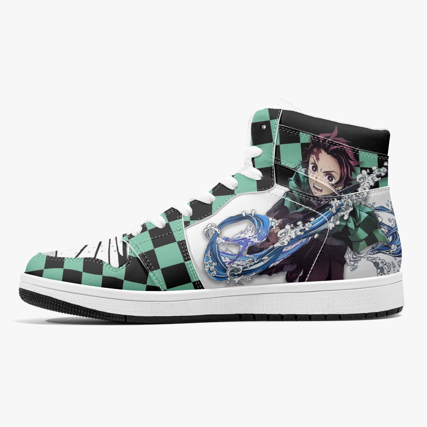 Tanjiro Kamado Water and Sun Breathing Demon Slayer Mid 1 Basketball Shoes