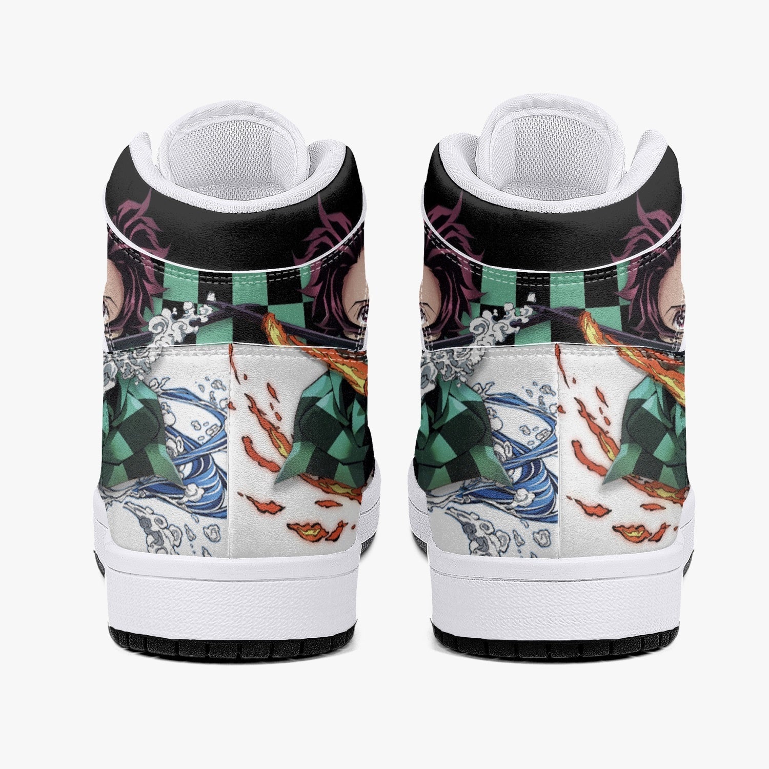 Tanjiro Kamado Water and Sun Breathing Demon Slayer Mid 1 Basketball Shoes