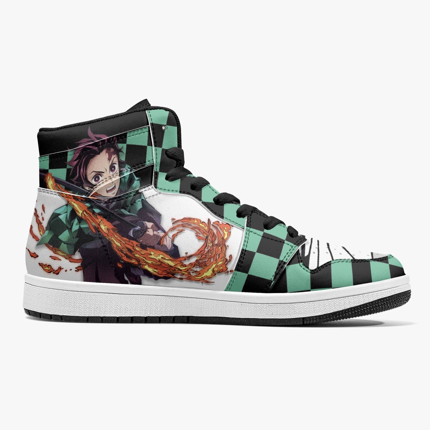 Tanjiro Kamado Water and Sun Breathing Demon Slayer Mid 1 Basketball Shoes