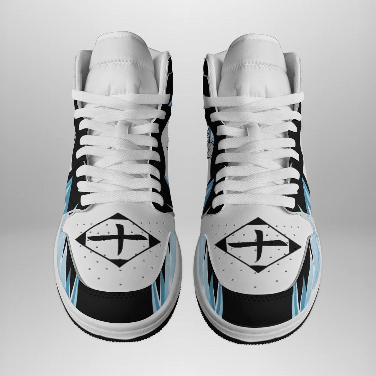 Toshiro Hitsugaya Dragon Bleach Anime Inspired Mid Top 1 Basketball Shoes for Fans