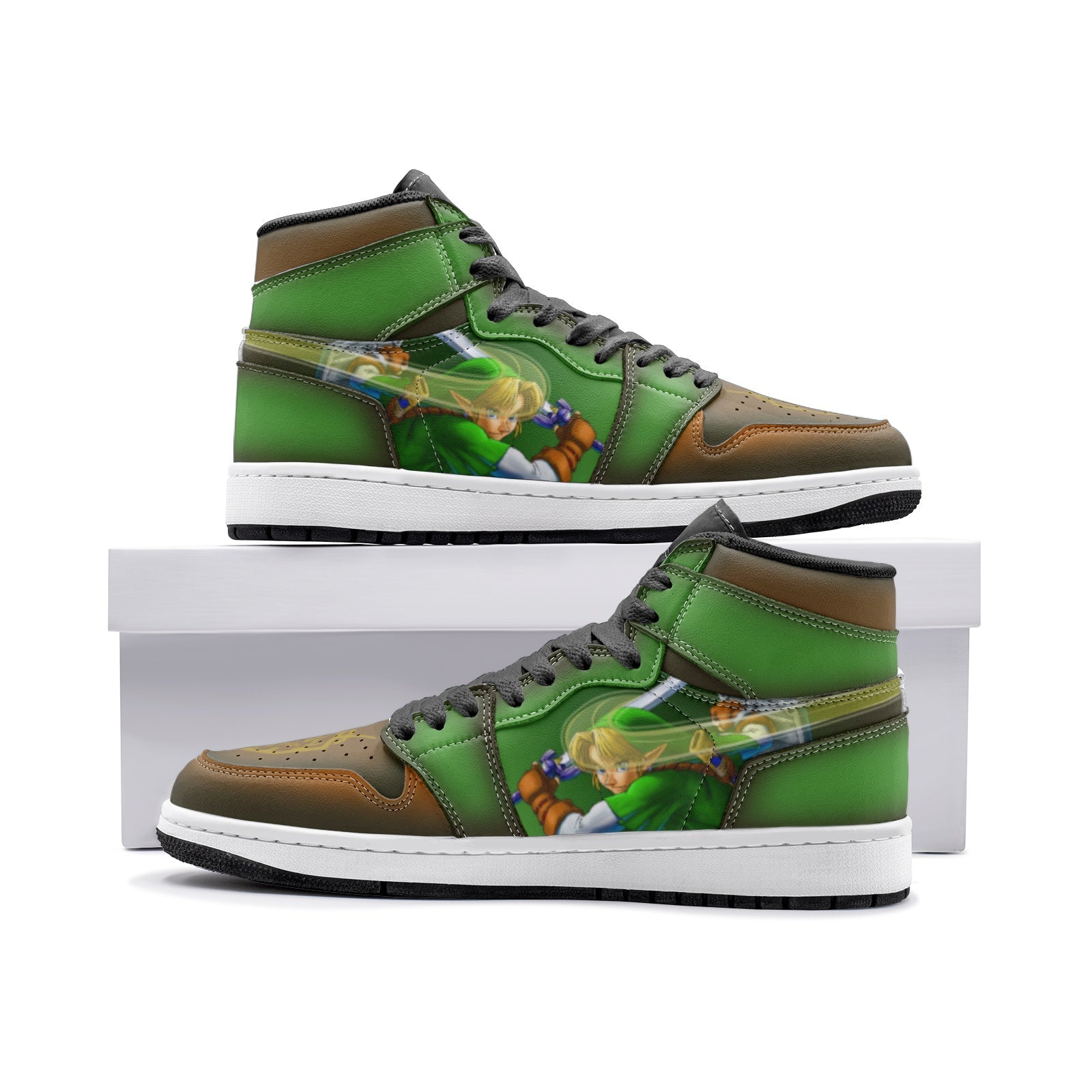 Triforce Symbol Zelda Mid 1 Basketball Shoes