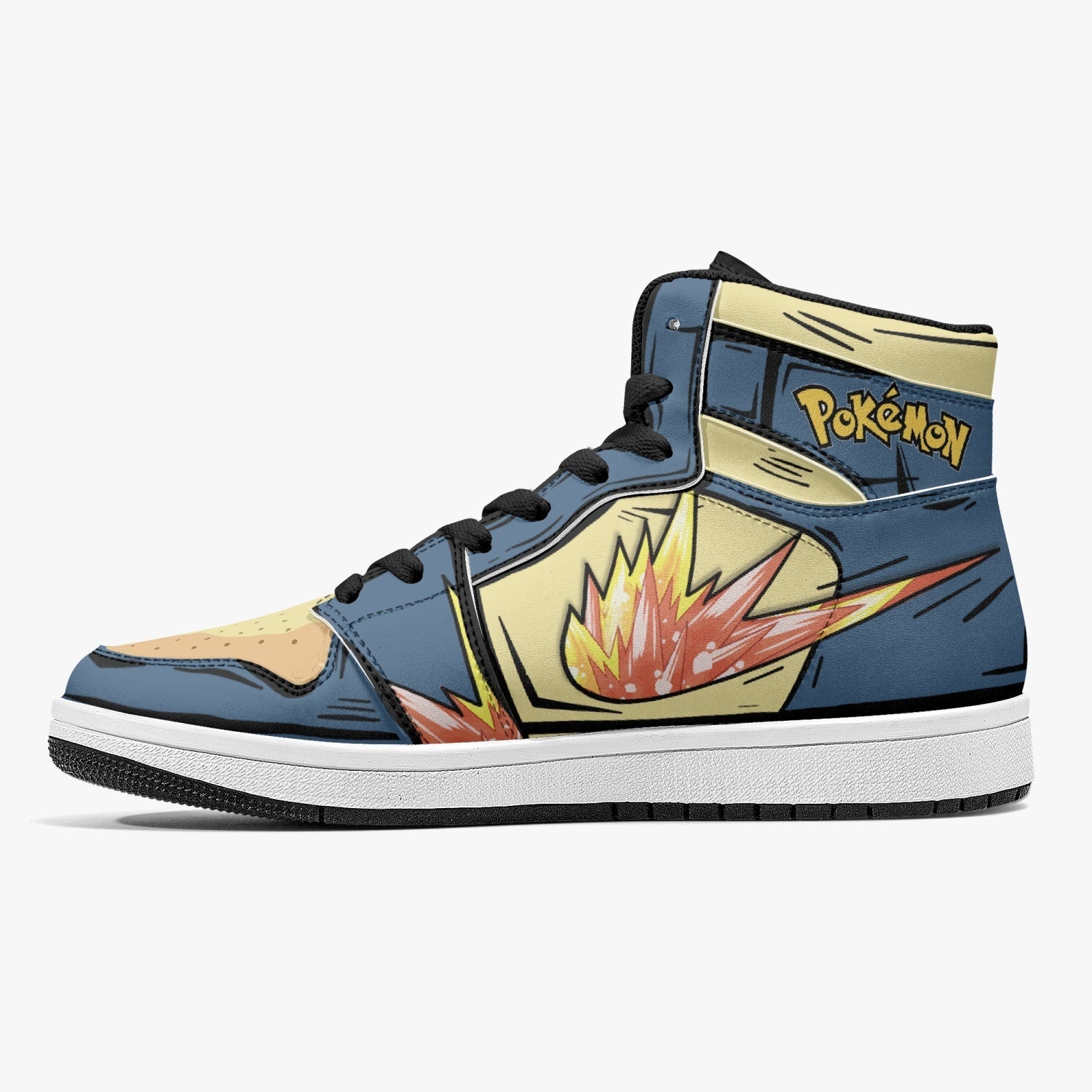 Typhlosion Pokemon Mid 1 Basketball Shoes