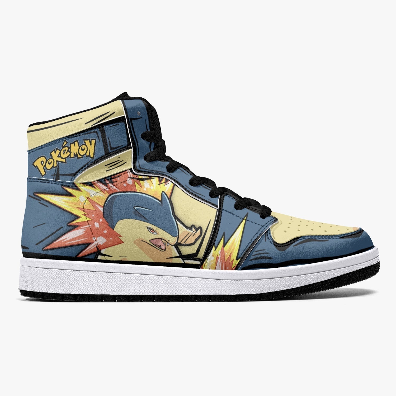 Typhlosion Pokemon Mid 1 Basketball Shoes