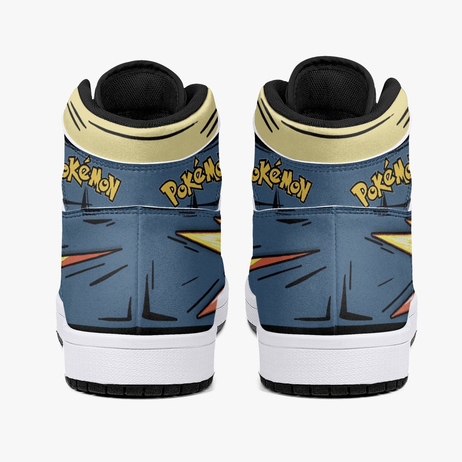 Typhlosion Pokemon Mid 1 Basketball Shoes