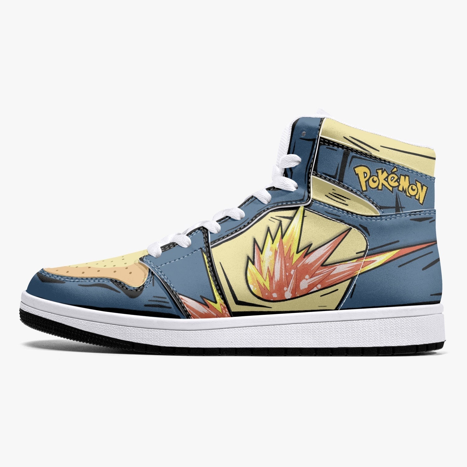 Typhlosion Pokemon Mid 1 Basketball Shoes