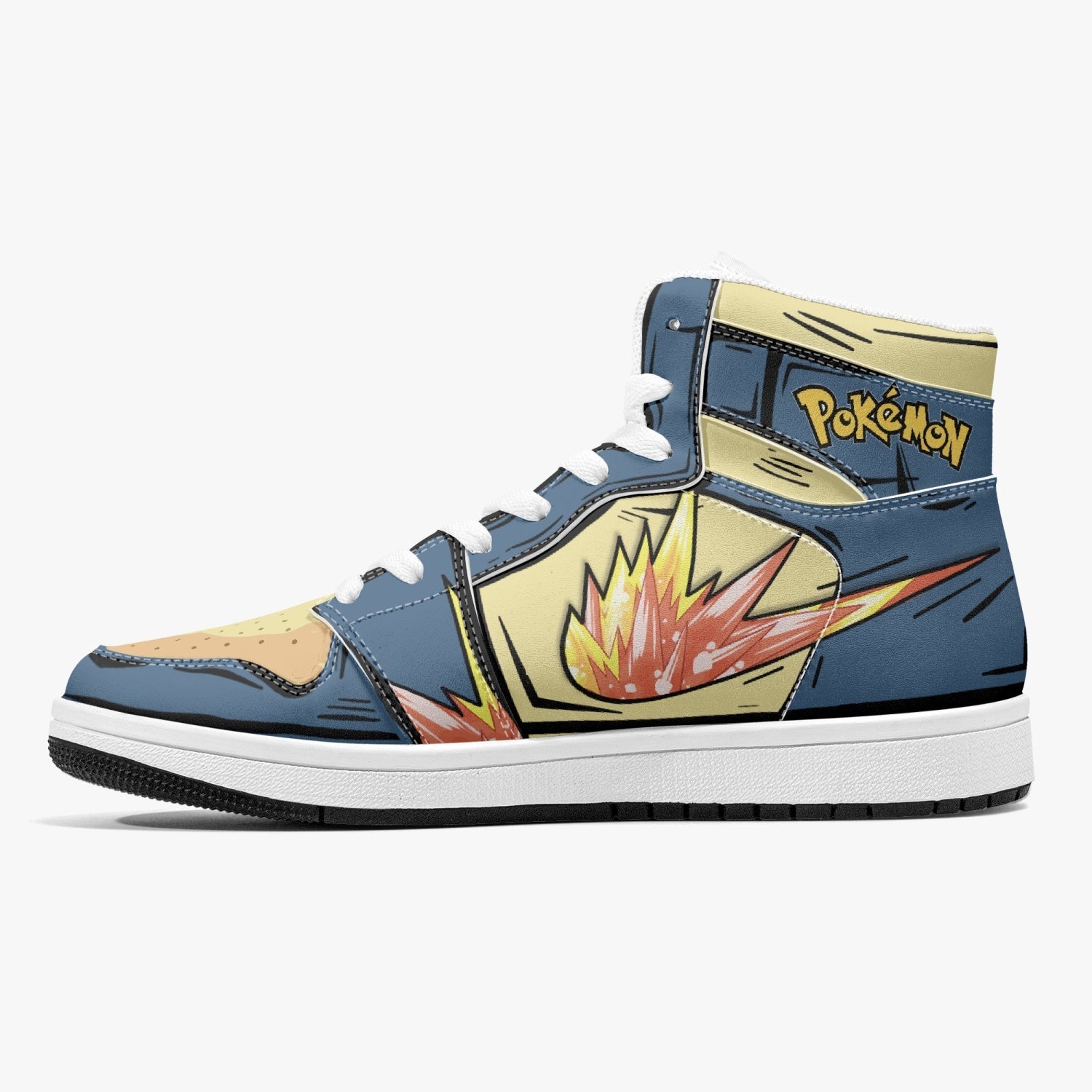Typhlosion Pokemon Mid 1 Basketball Shoes