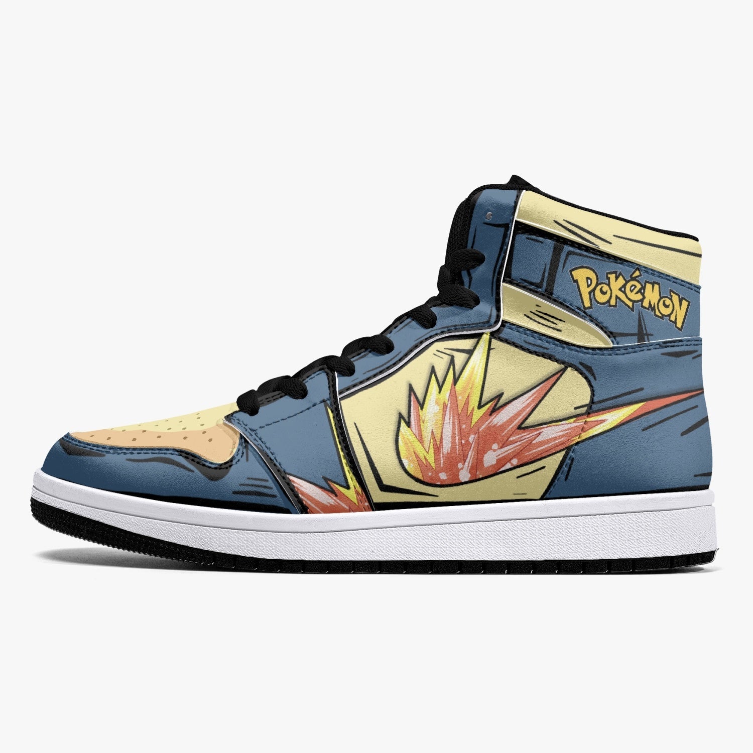 Typhlosion Pokemon Mid 1 Basketball Shoes