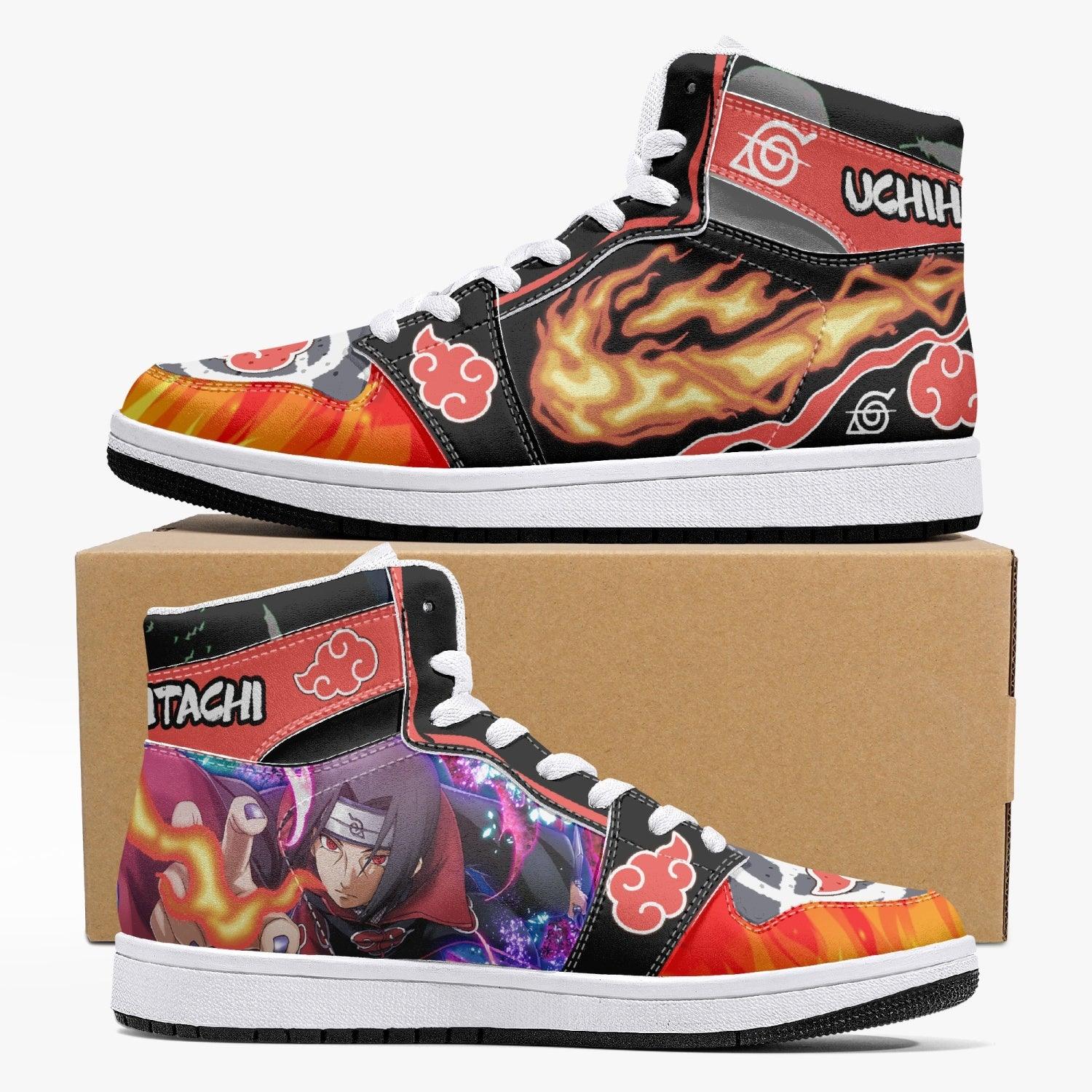 Uchiha Itachi Akatsuki Naruto Shippuden Mid 1 Basketball Shoes