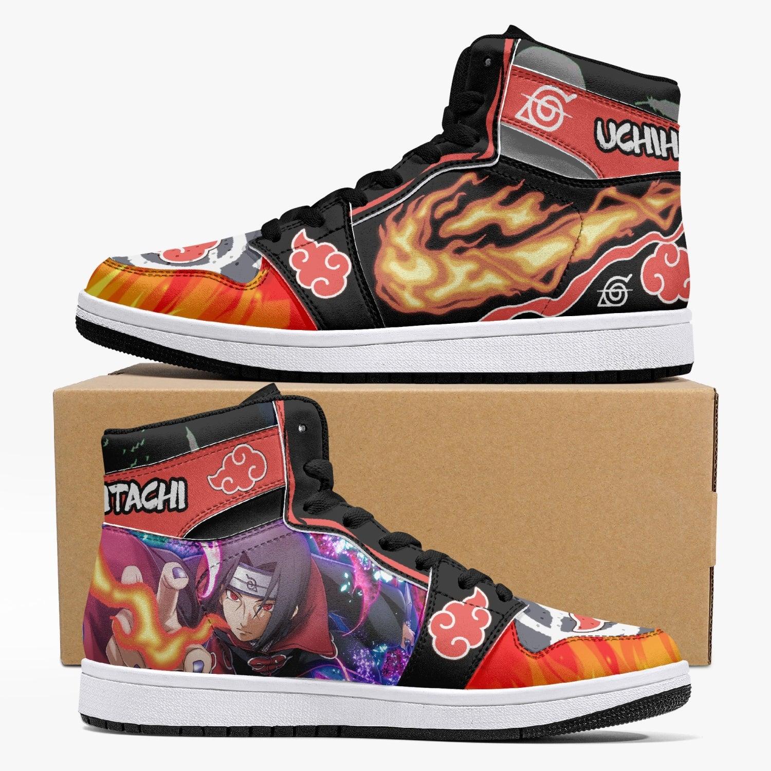 Uchiha Itachi Akatsuki Naruto Shippuden Mid 1 Basketball Shoes