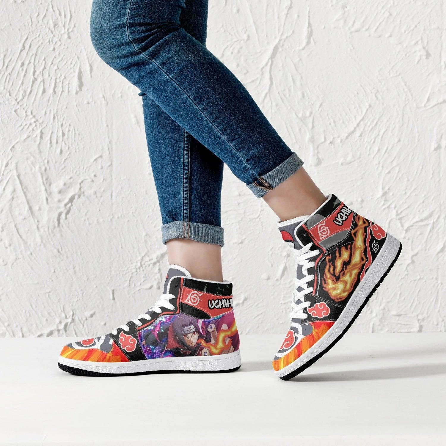 Uchiha Itachi Akatsuki Naruto Shippuden Mid 1 Basketball Shoes