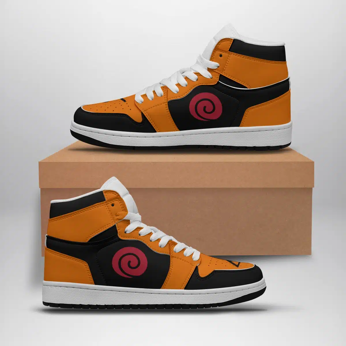 Uzumaki Naruto Shippuden Mid 1 Basketball Shoes for Fans of Anime and Sports