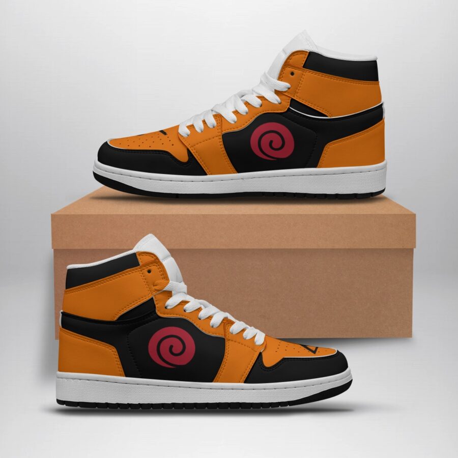 Uzumaki Naruto Shippuden Mid 1 Basketball Shoes for Fans of Anime and Sports