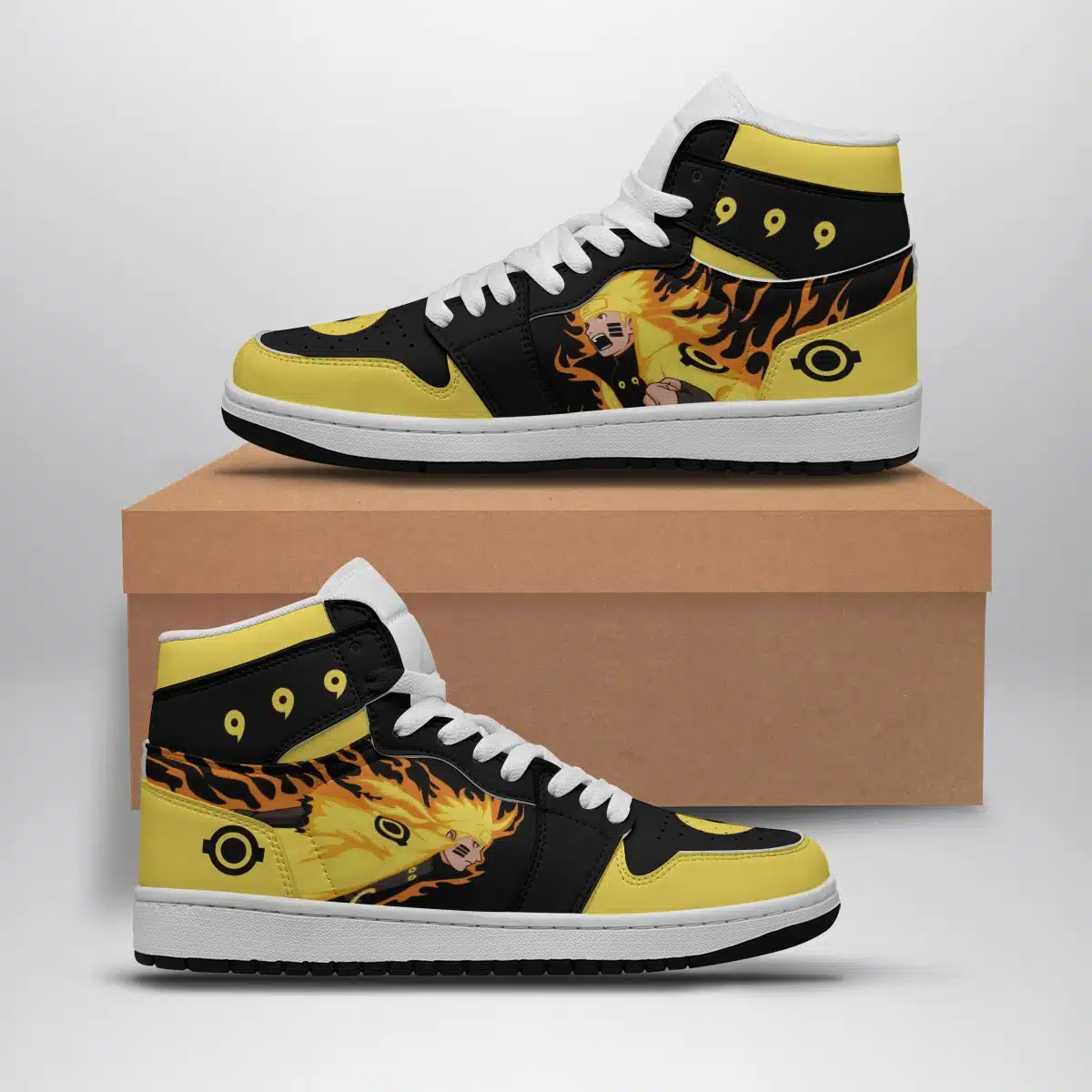 Uzumaki Six Paths Sage Mode Shippuden Shonen Anime Basketball Shoes for Fans