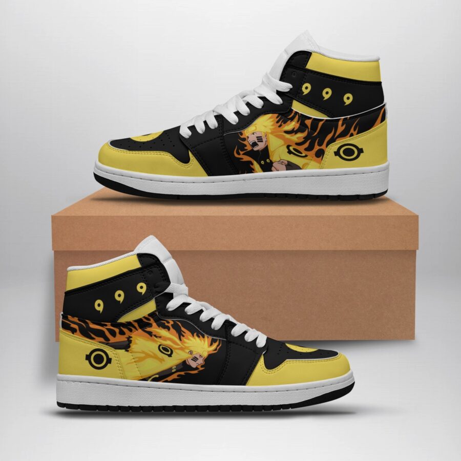 Uzumaki Six Paths Sage Mode Shippuden Shonen Anime Basketball Shoes for Fans
