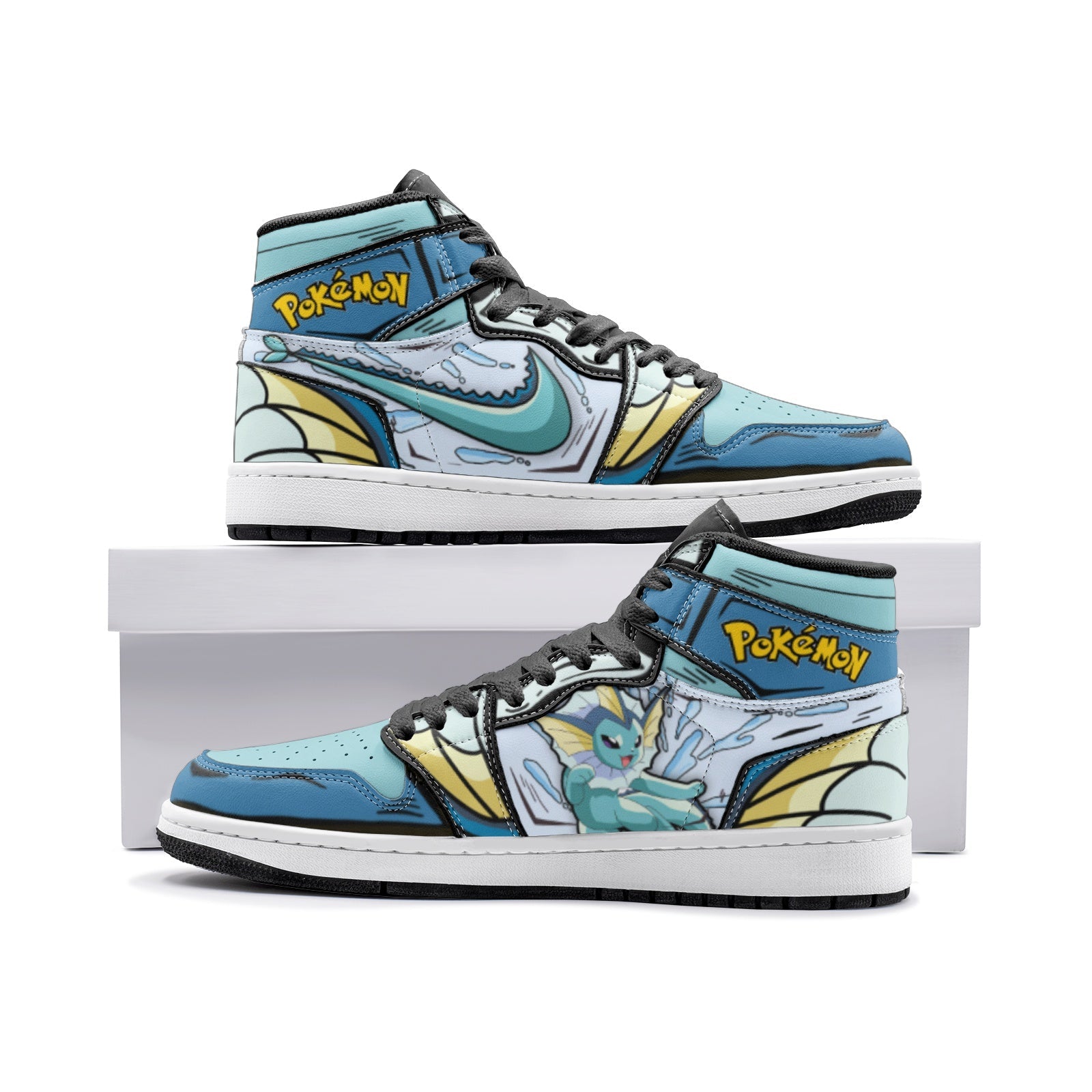 Vaporeon Pokemon 2 Mid 1 Basketball Shoes