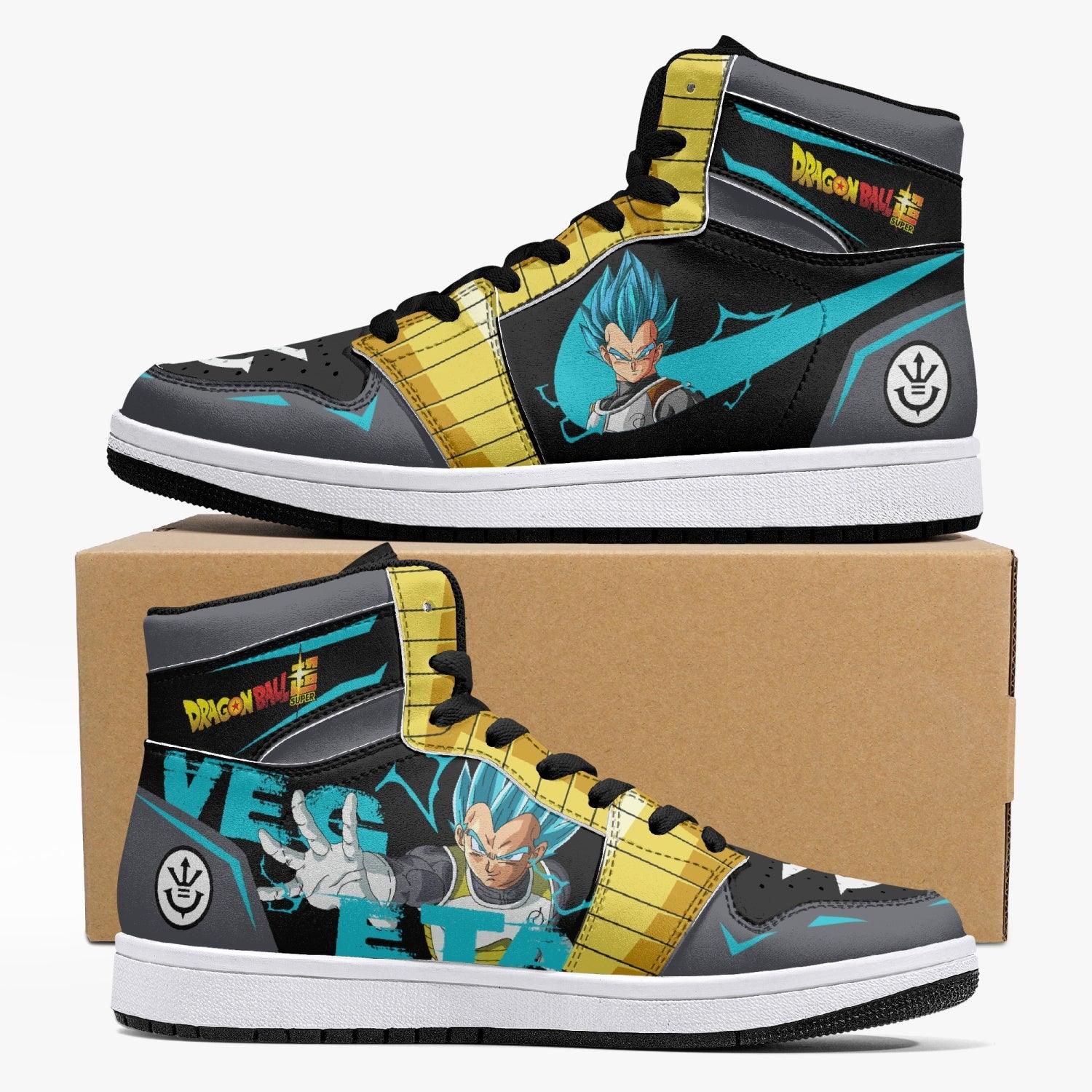 Vegeta Super Saiyan Blue Dragon Ball Z Mid 1 Basketball Shoes