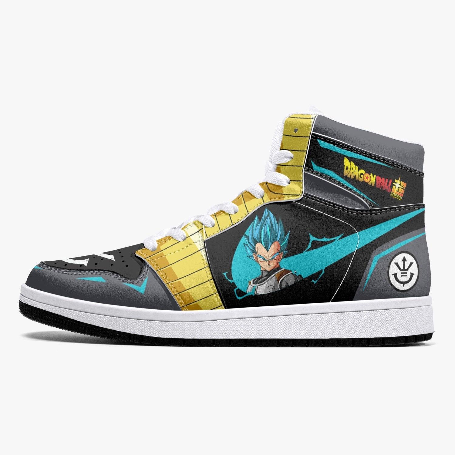 Vegeta Super Saiyan Blue Dragon Ball Z Mid 1 Basketball Shoes