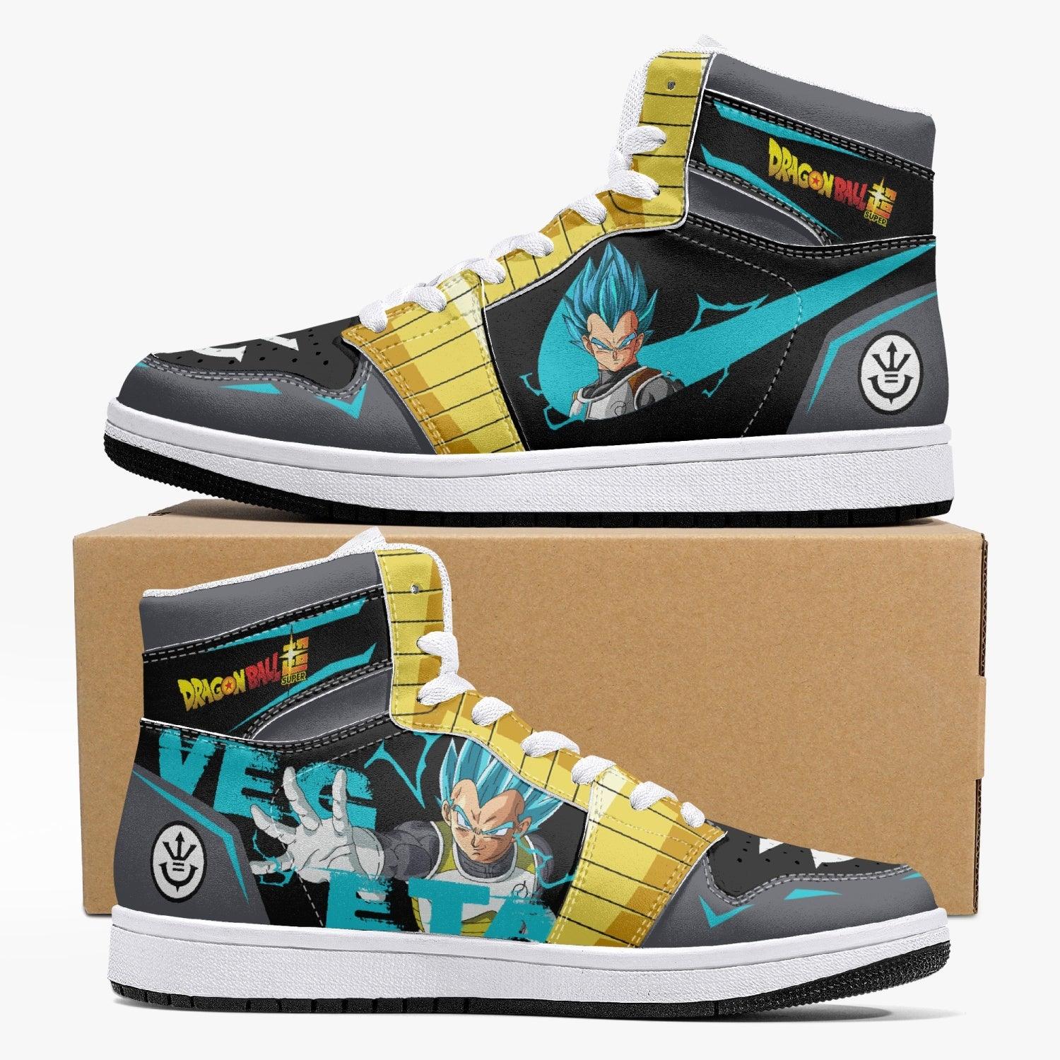 Vegeta Super Saiyan Blue Dragon Ball Z Mid 1 Basketball Shoes