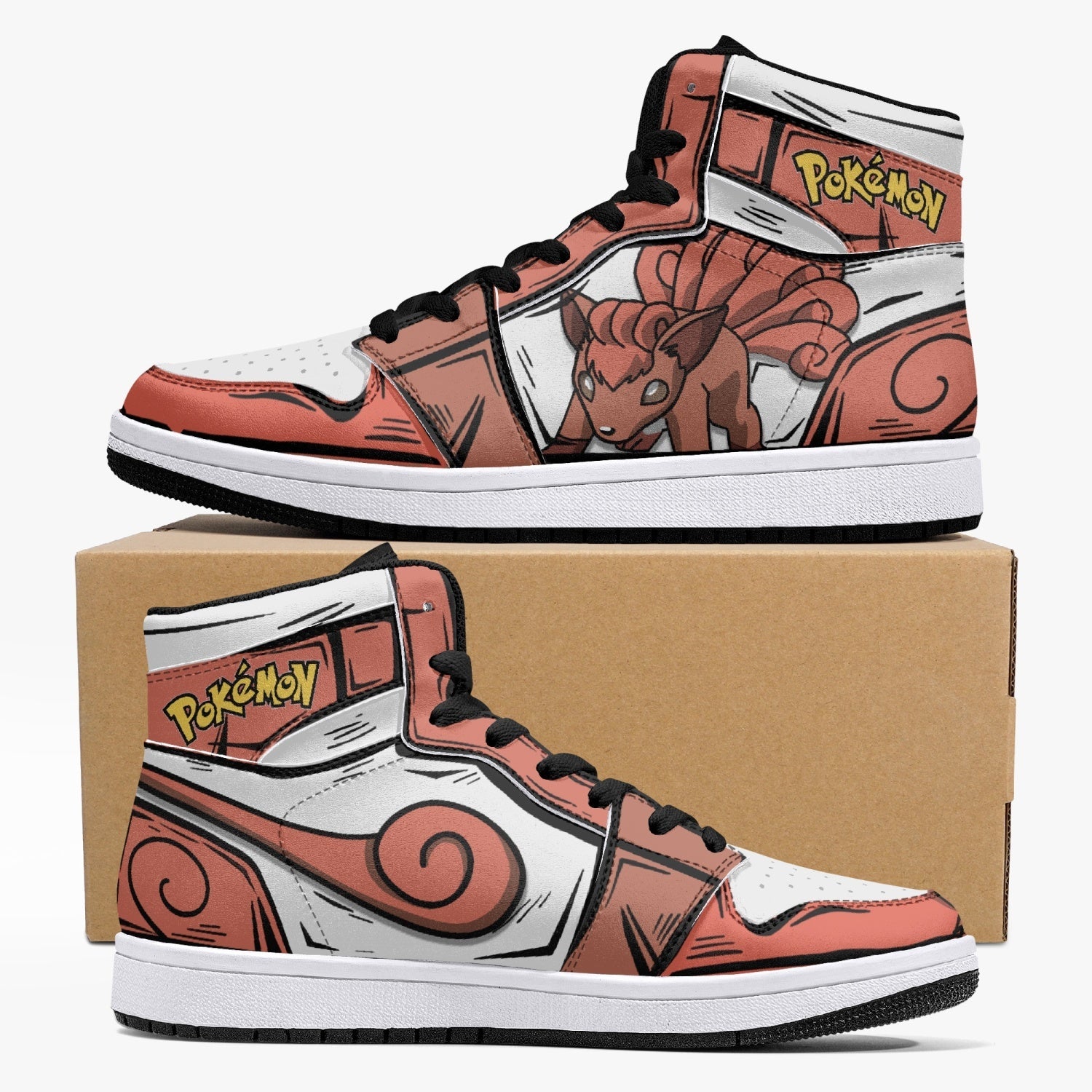 Vulpix Pokemon Mid 1 Basketball Shoes