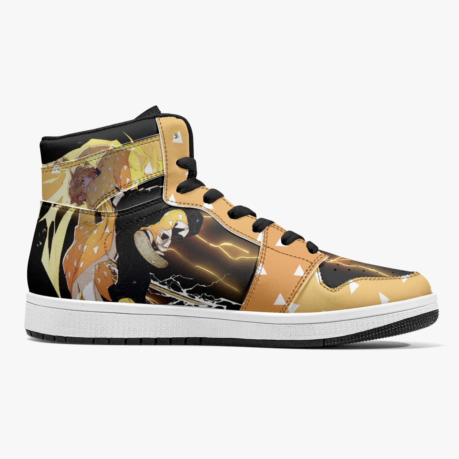 Zenitsu Thunder Breathing Demon Slayer Mid 1 Basketball Shoes