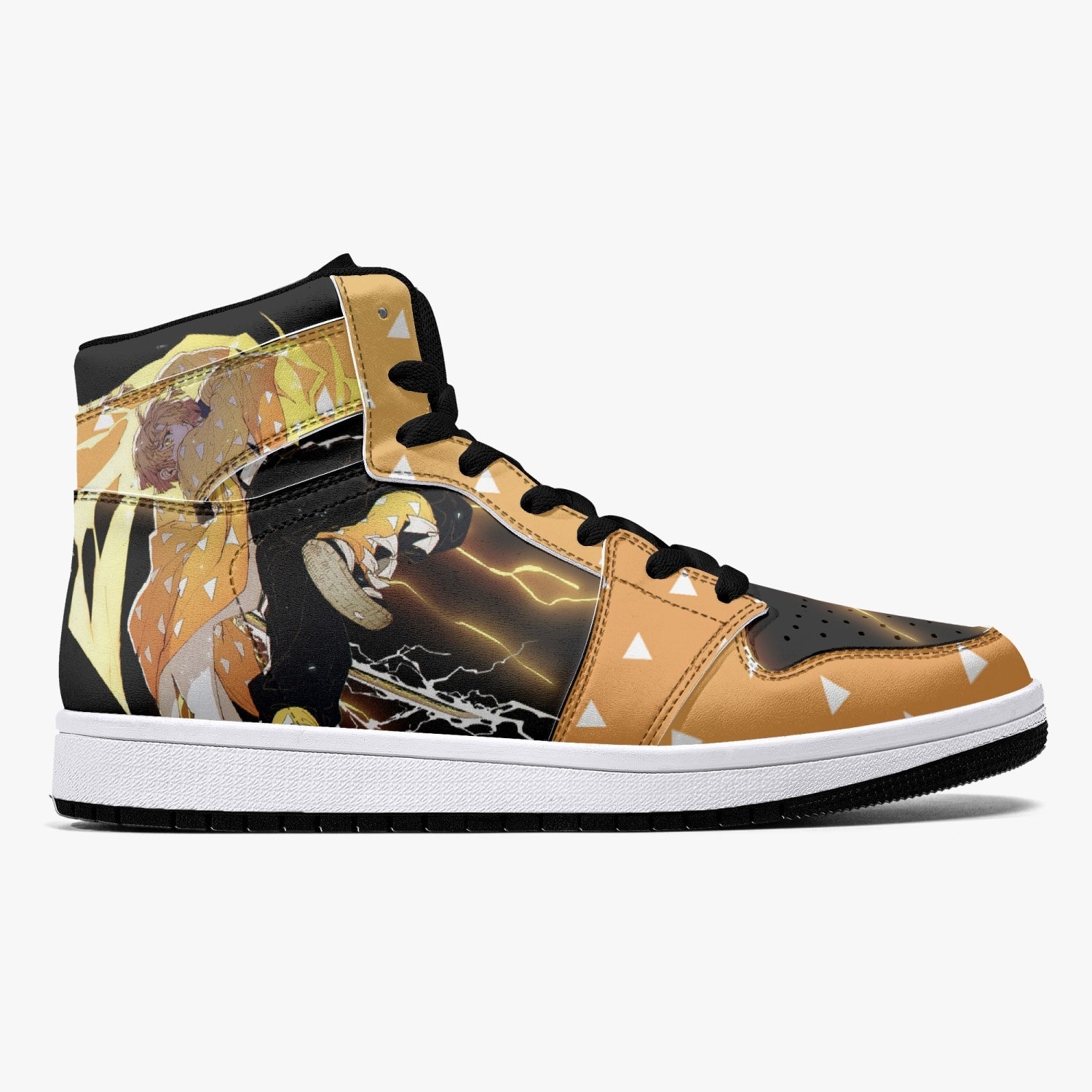 Zenitsu Thunder Breathing Demon Slayer Mid 1 Basketball Shoes