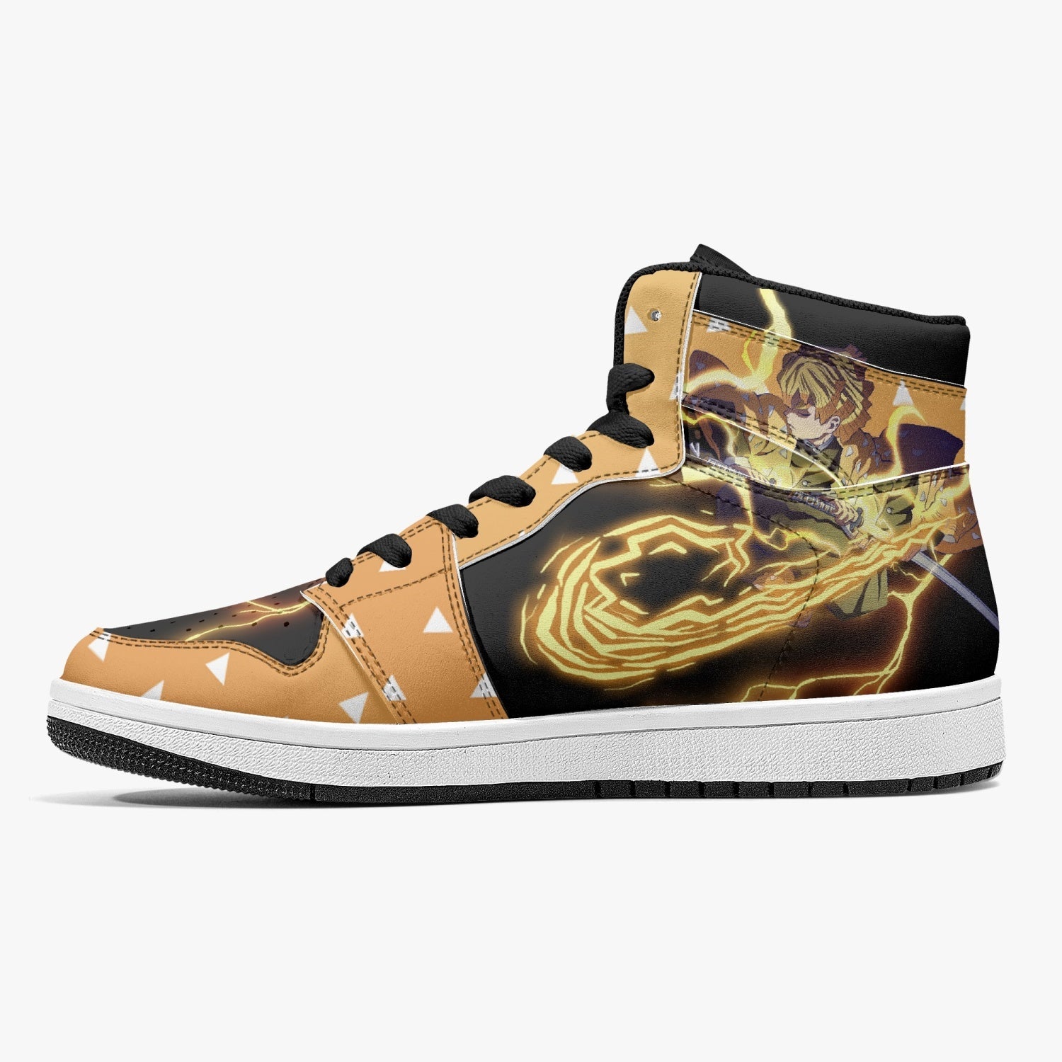 Zenitsu Thunder Breathing Demon Slayer Mid 1 Basketball Shoes