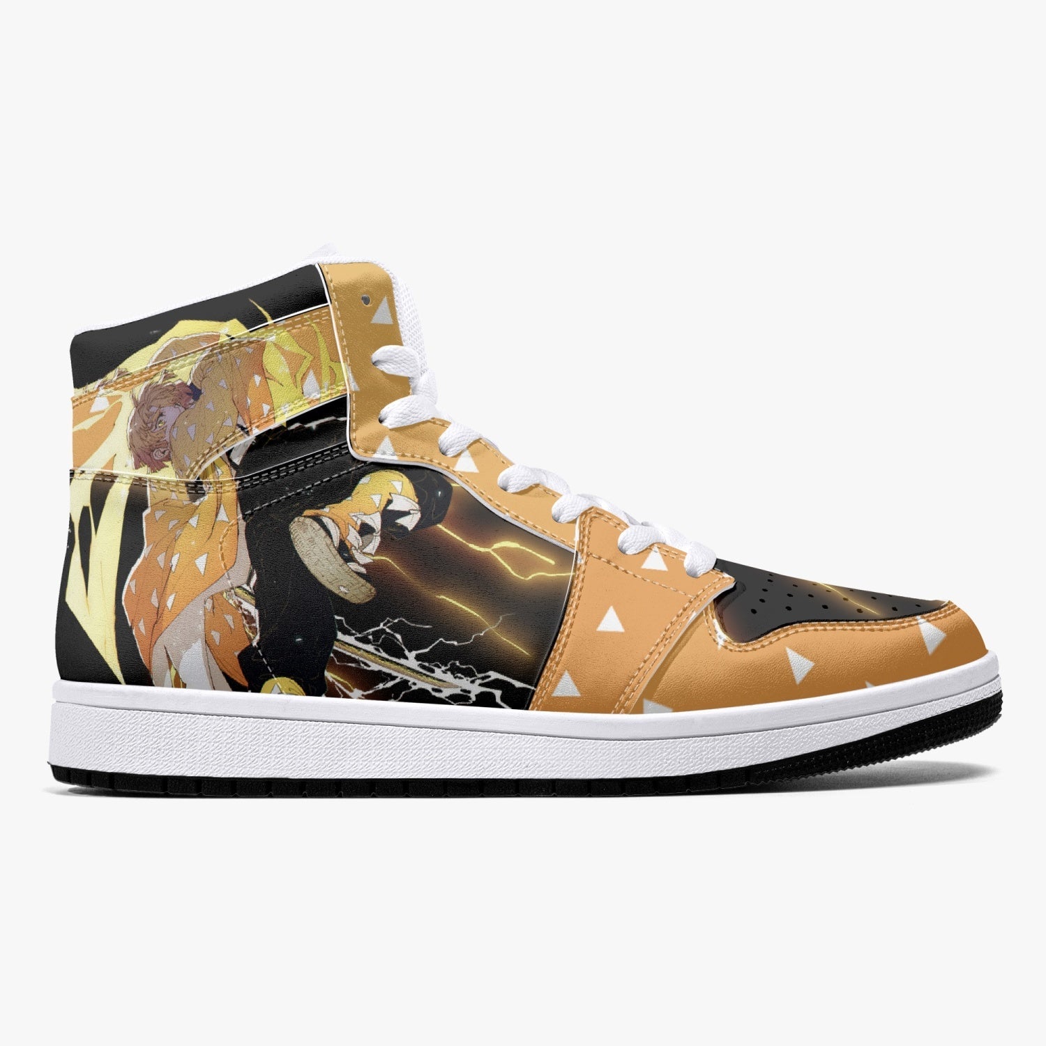 Zenitsu Thunder Breathing Demon Slayer Mid 1 Basketball Shoes