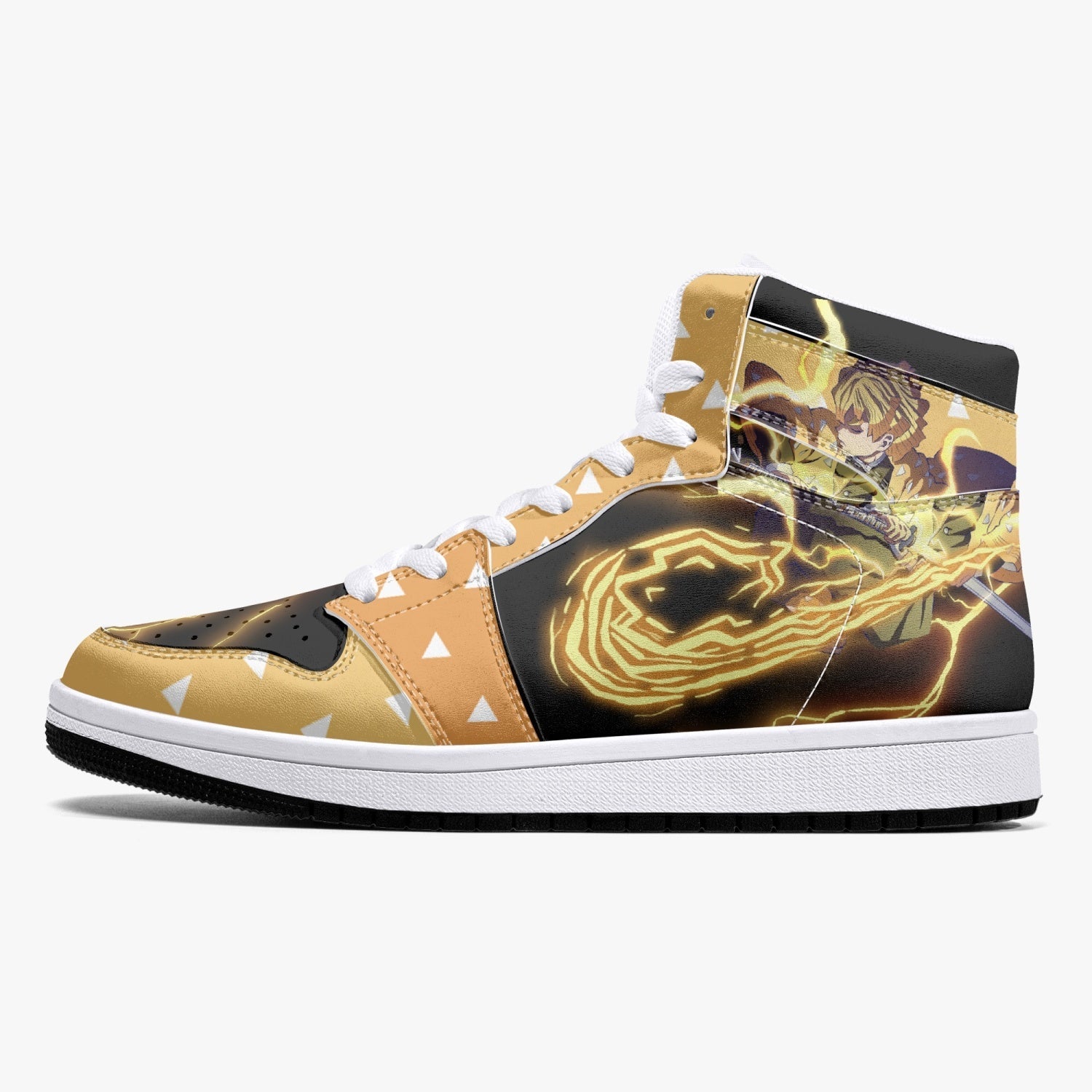 Zenitsu Thunder Breathing Demon Slayer Mid 1 Basketball Shoes