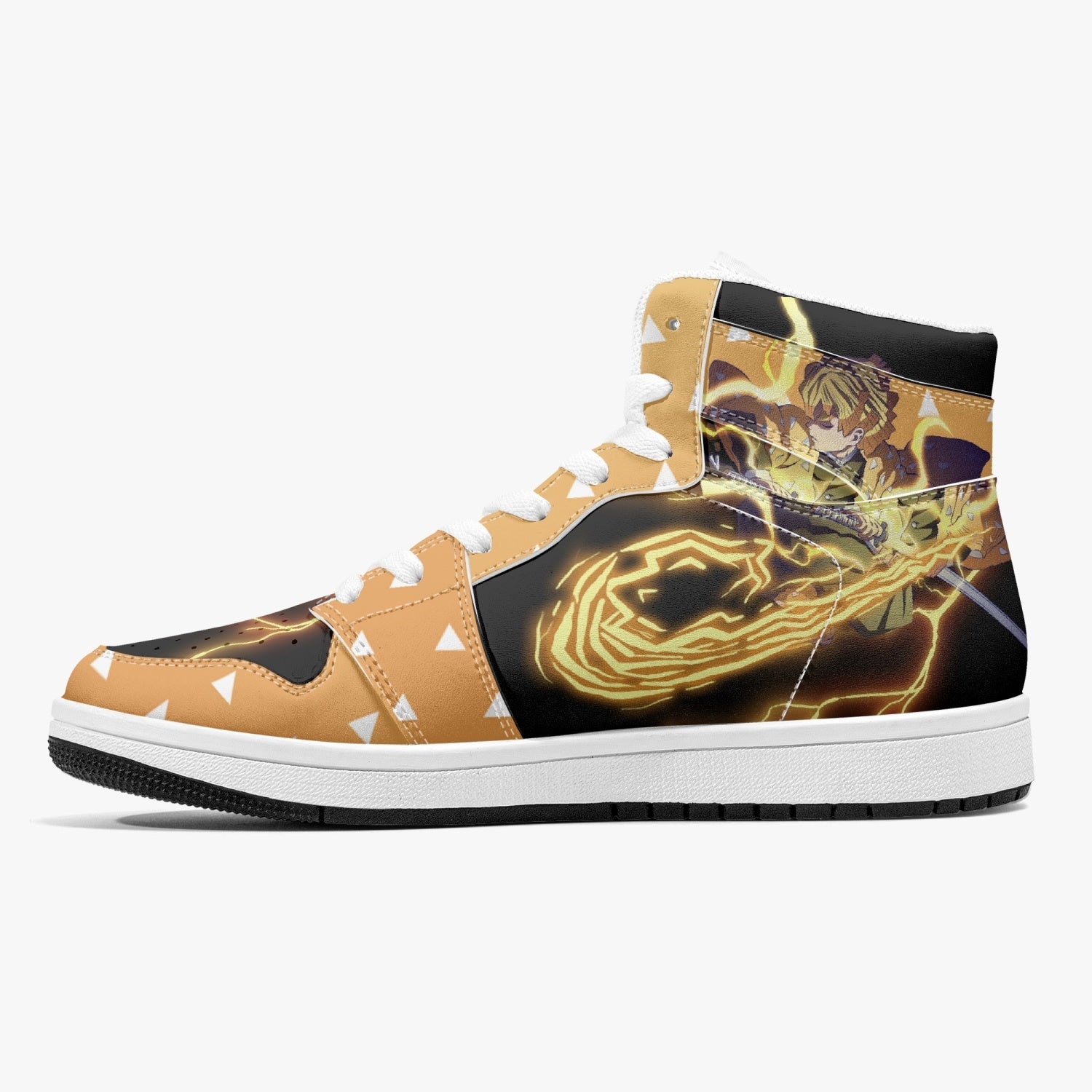 Zenitsu Thunder Breathing Demon Slayer Mid 1 Basketball Shoes