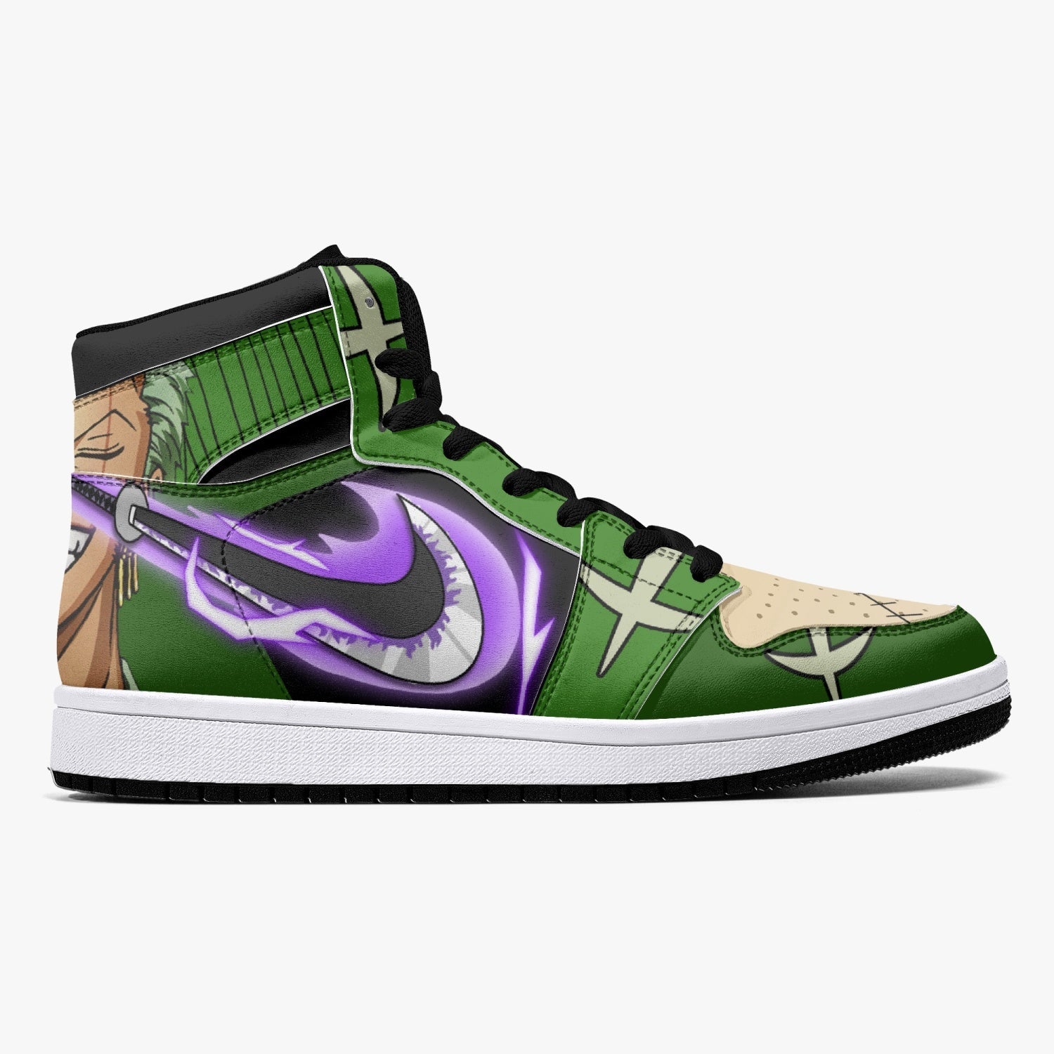 Zoro and Luffy One Piece V2 Mid 1 Basketball Shoes