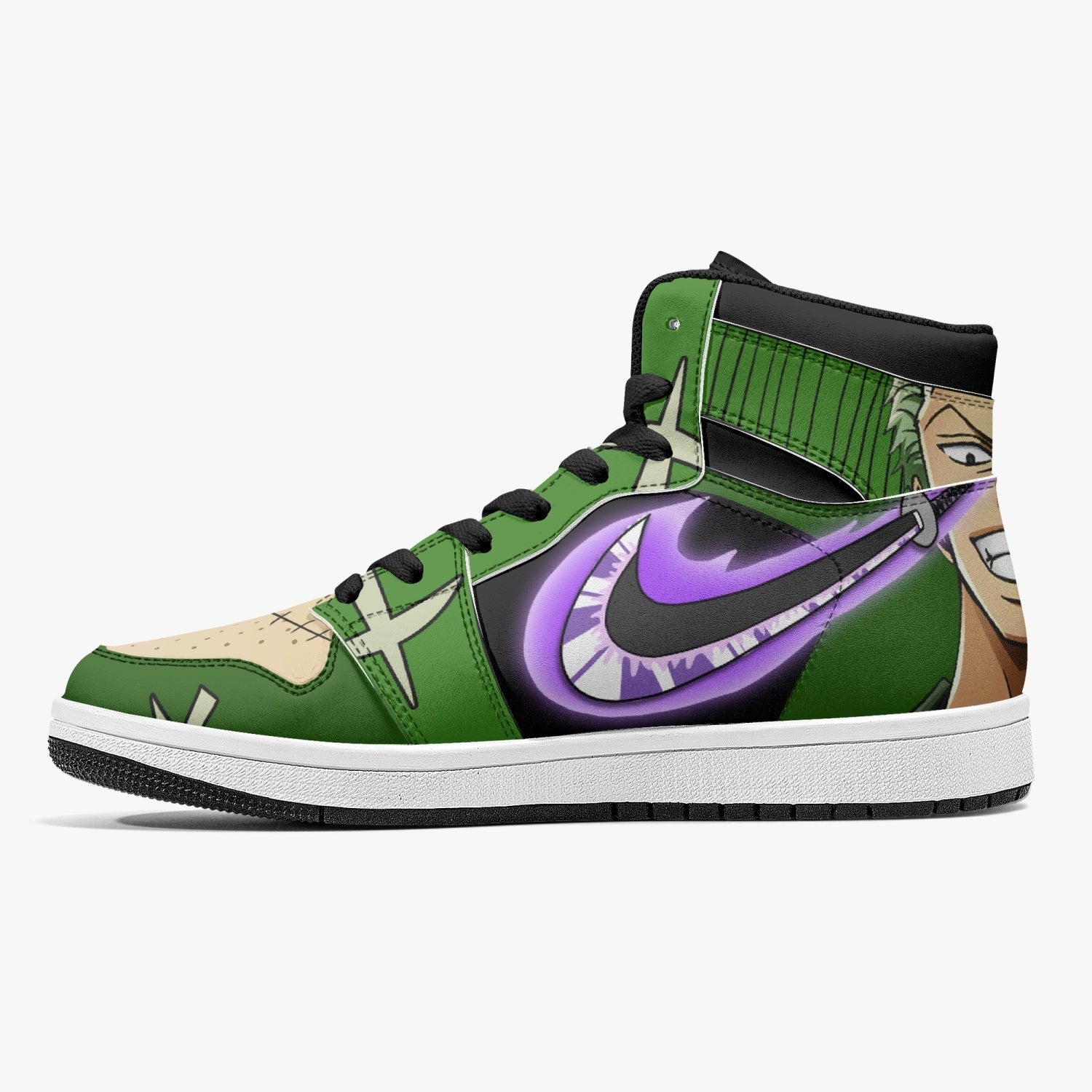 Zoro and Luffy One Piece V2 Mid 1 Basketball Shoes