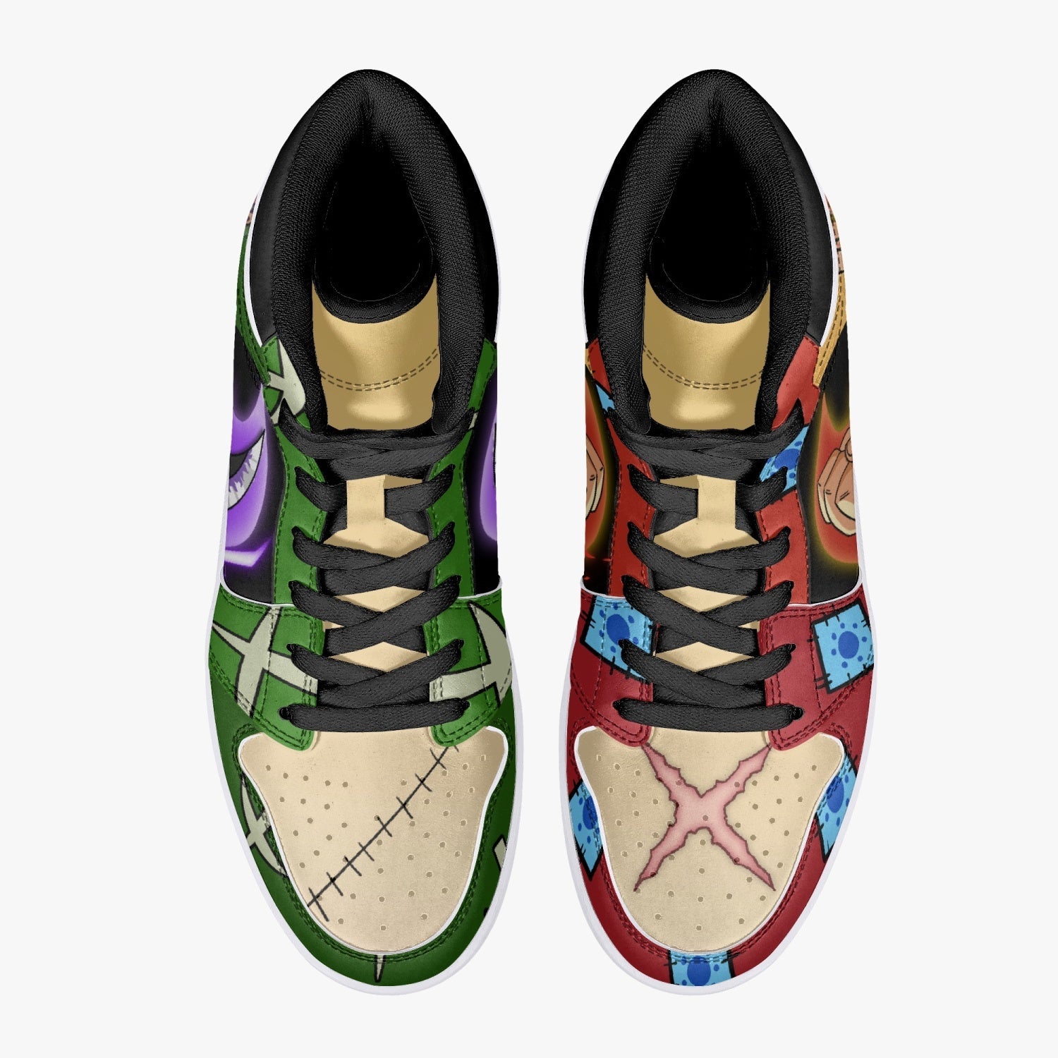 Zoro and Luffy One Piece V2 Mid 1 Basketball Shoes