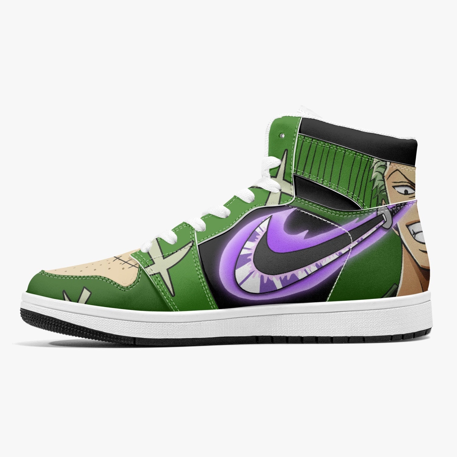 Zoro and Luffy One Piece V2 Mid 1 Basketball Shoes