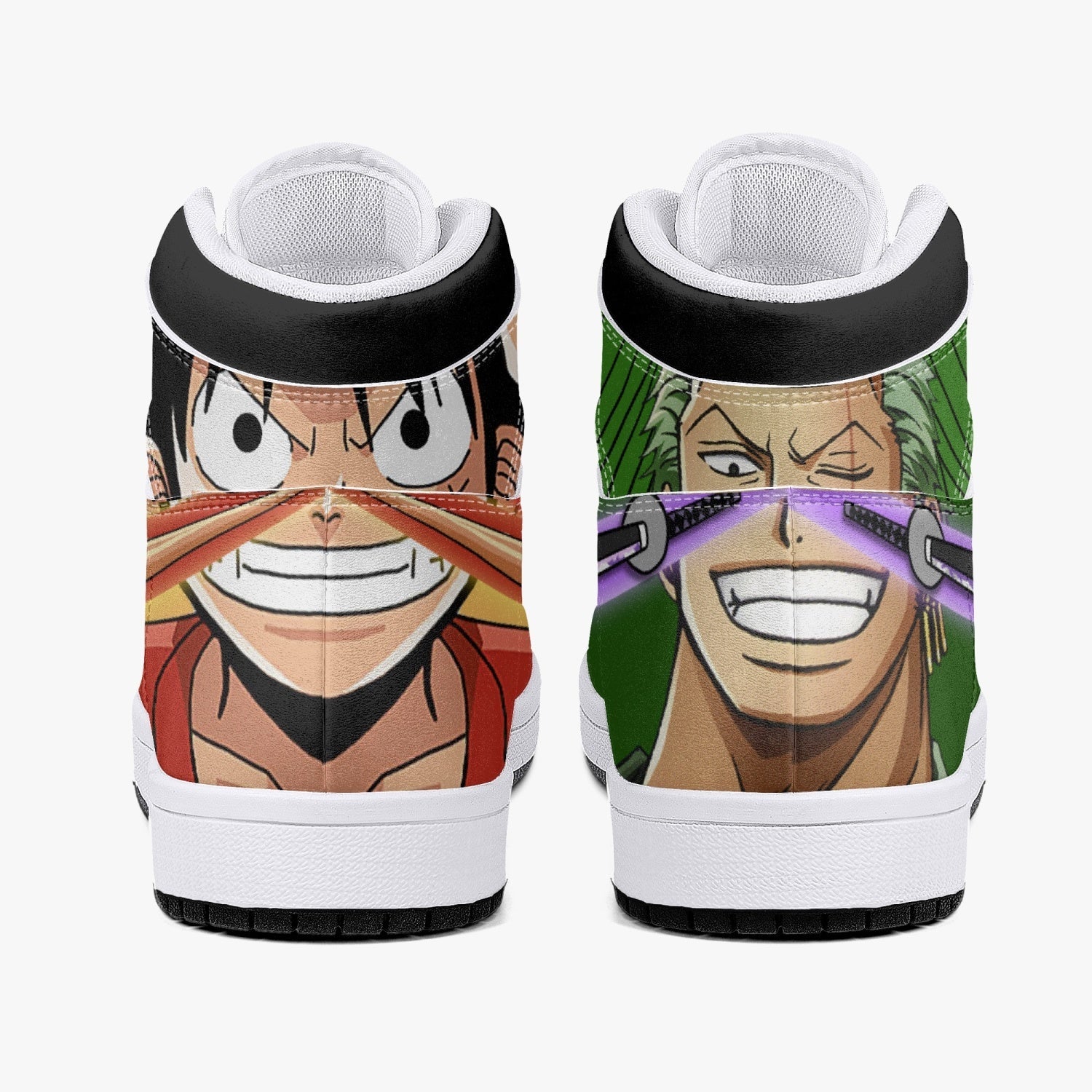 Zoro and Luffy One Piece V2 Mid 1 Basketball Shoes
