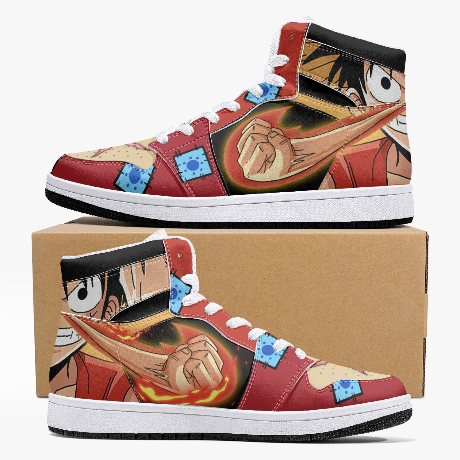 Zoro and Luffy One Piece V2 Mid 1 Basketball Shoes