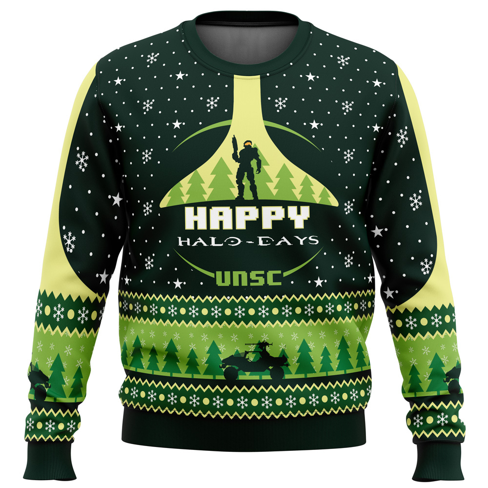 Happy Halo-Days Halo Ugly Christmas Sweater