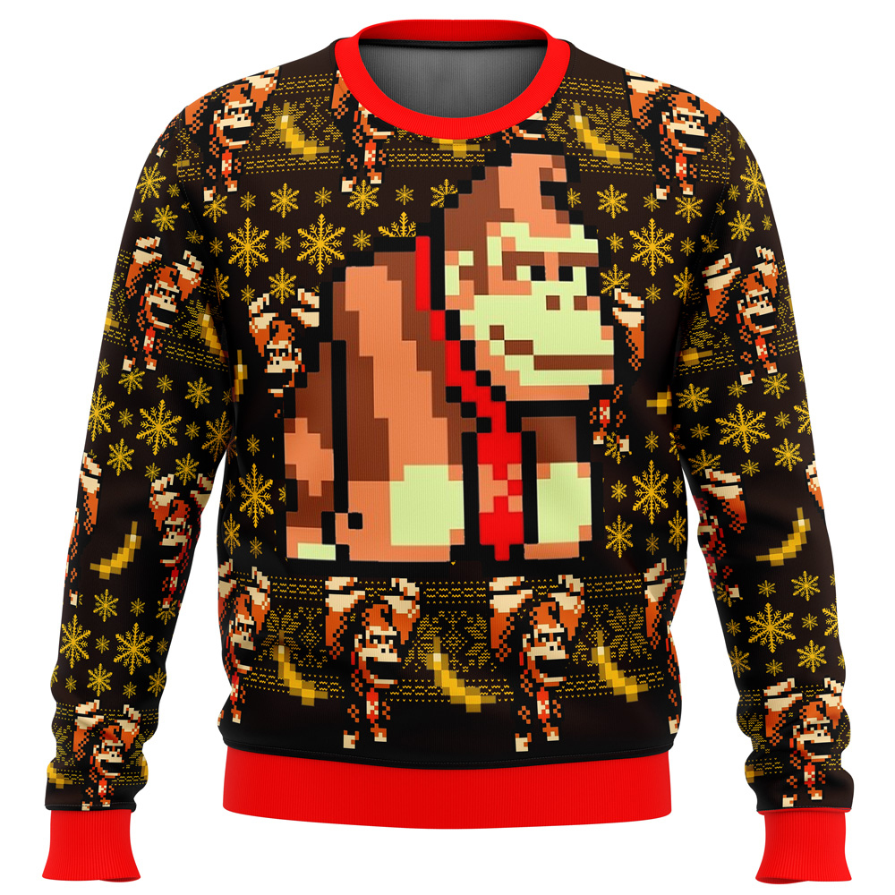 Donkey Kong Sprite Ugly Christmas Sweater