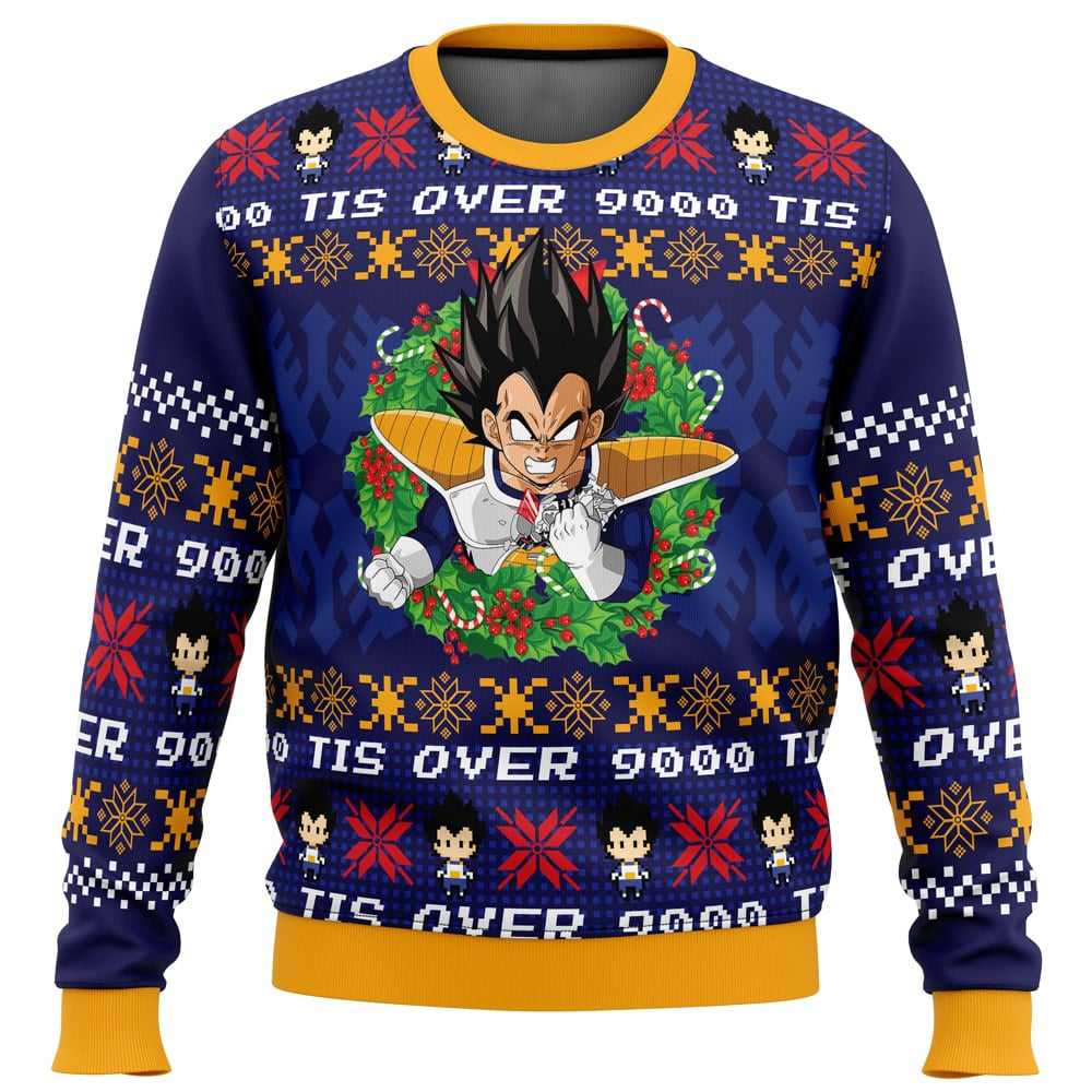 It’s Over 9000 Dragon Ball Z Ugly Christmas Sweater