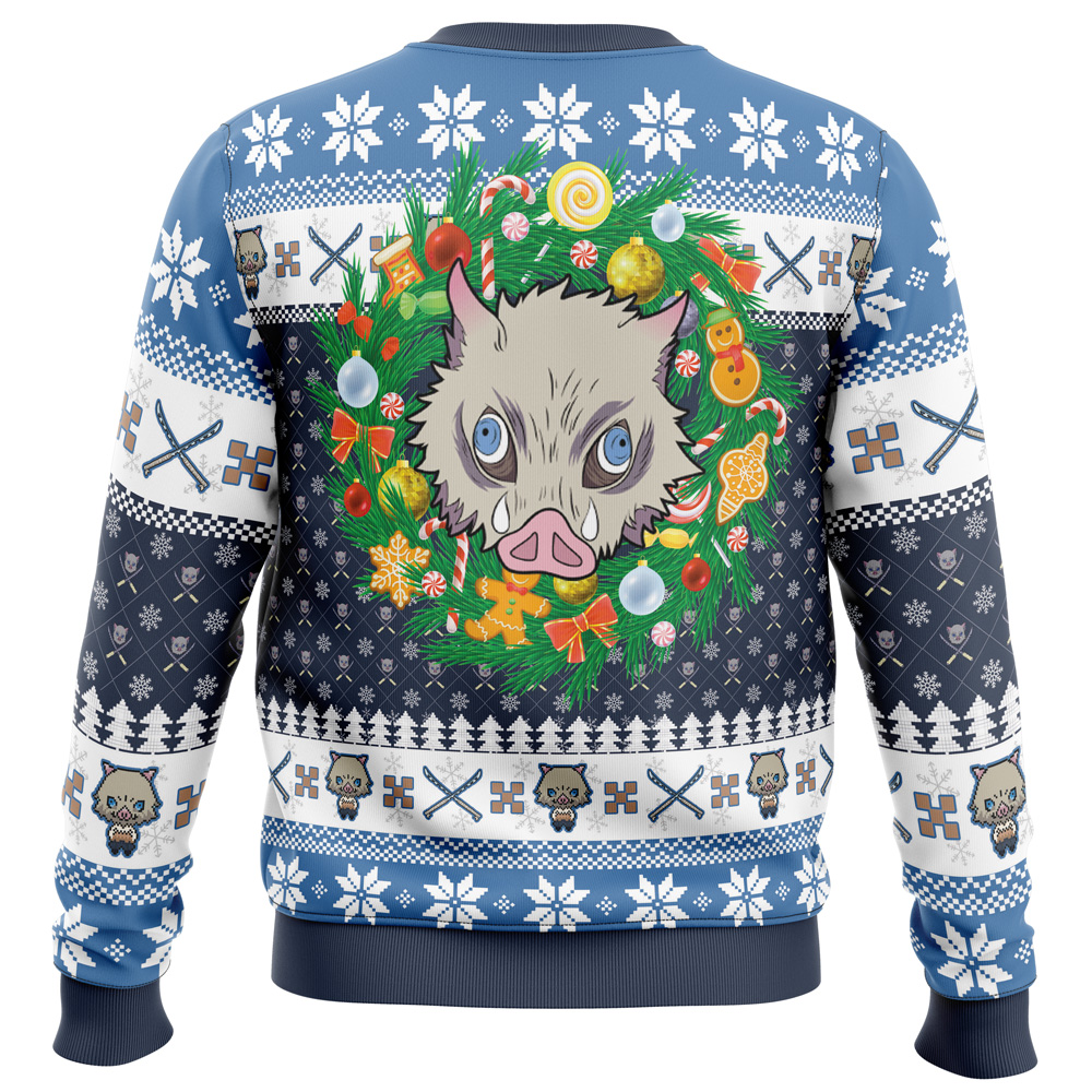 Christmas Hashibira Inosuke Demon Slayer Ugly Christmas Sweater