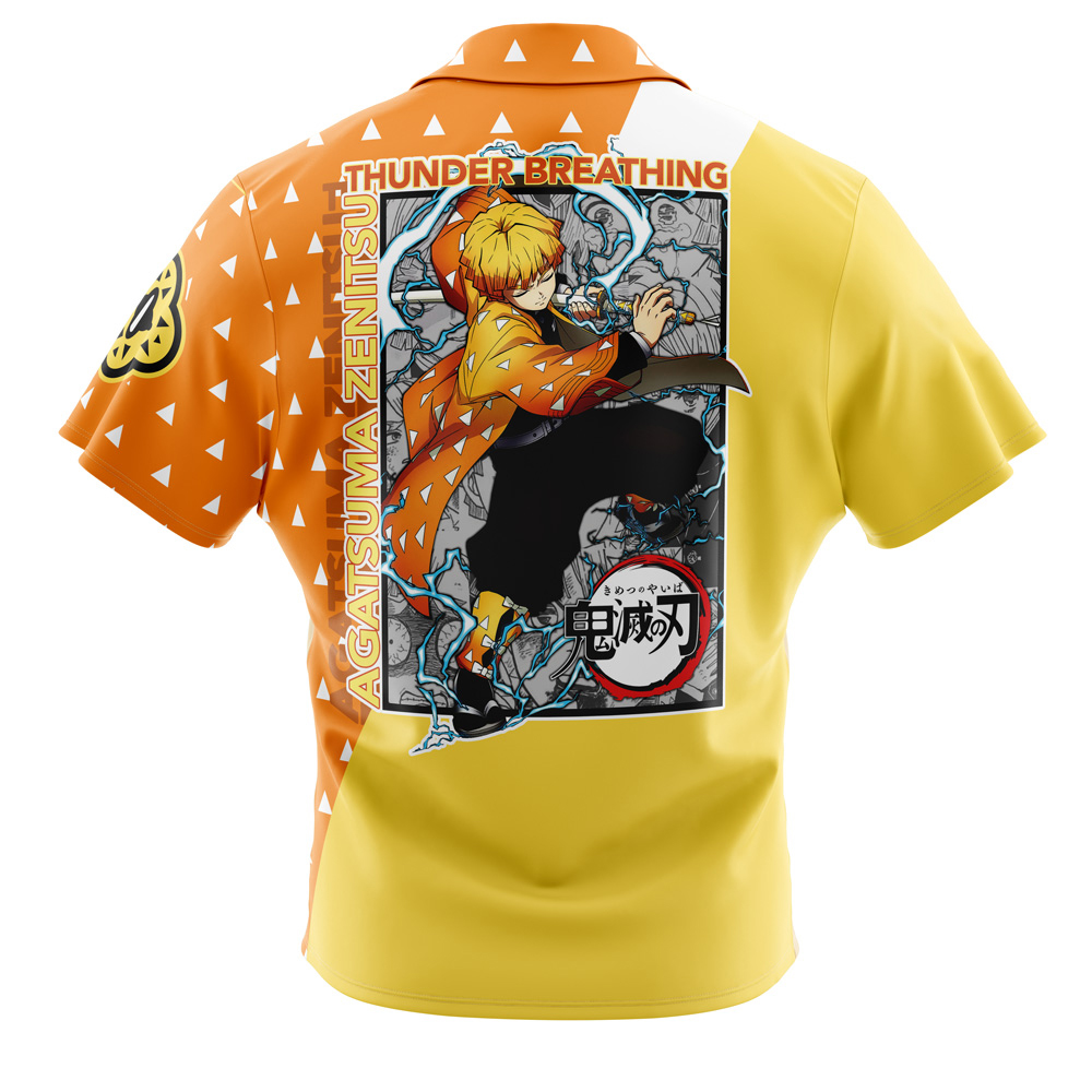 Agatsuma Zenitsu Demon Slayer Button Up Hawaiian Shirt