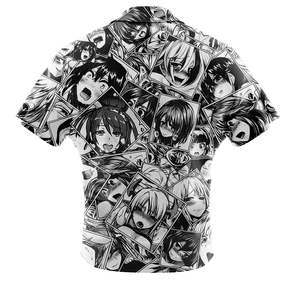 Ahegao Manga Collage Button Up Hawaiian Shirt v2 826467-1