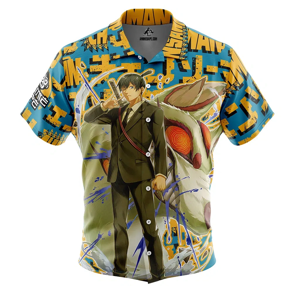 Aki Chainsaw Man Button Up Hawaiian Shirt