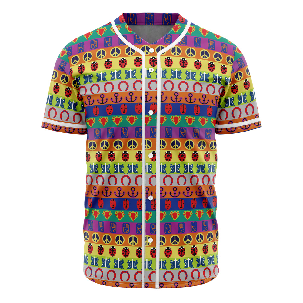 All Symbols Pattern Jojo's Bizarre Adventure Baseball Jersey