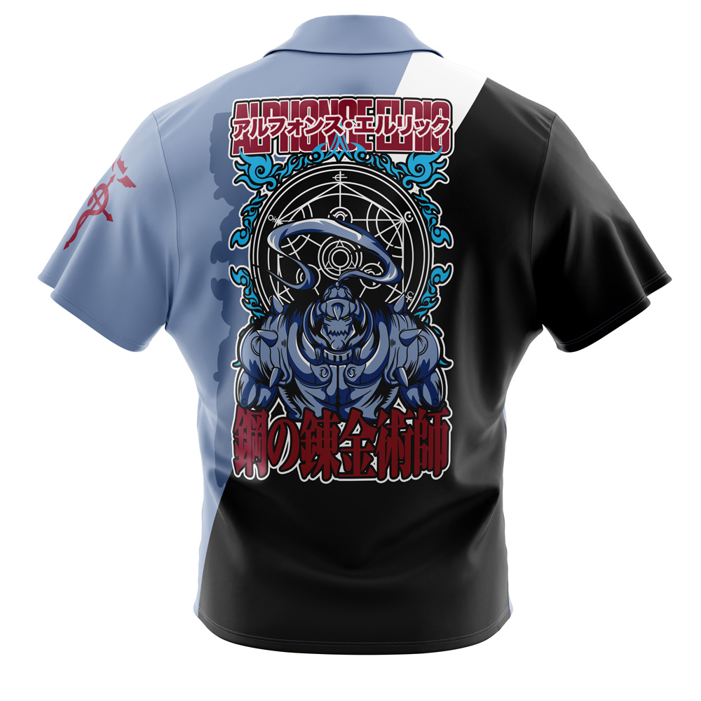 Alphonse Elric Fullmetal Alchemist Button Up Hawaiian Shirt