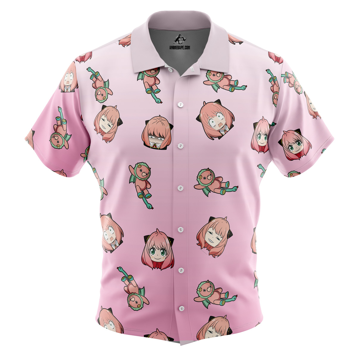 Anya Pattern Spy x Family Button Up Hawaiian Shirt