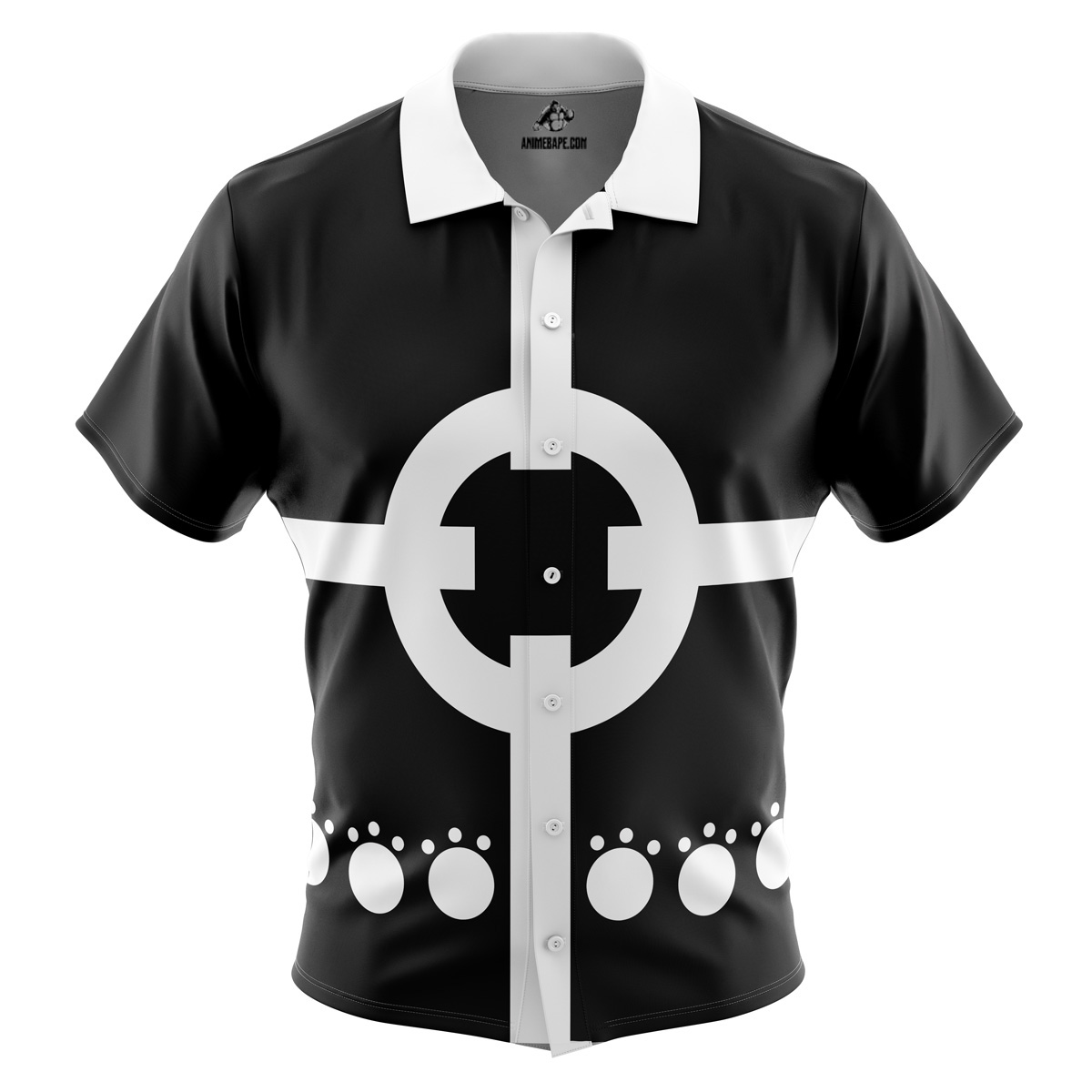 Bartholomew Kuma One Piece Pirates Button Up Hawaiian Shirt