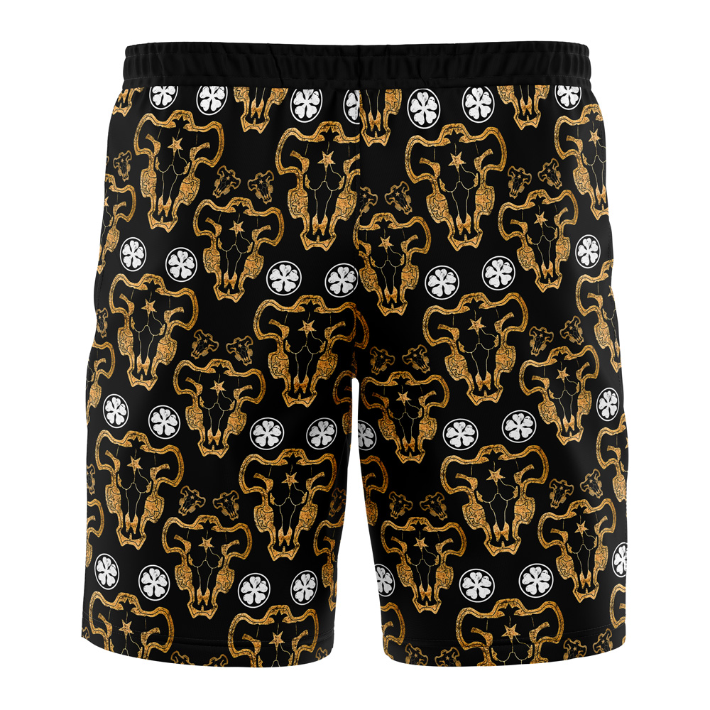 Black Bulls Black Clover Board Shorts Swim Trunks