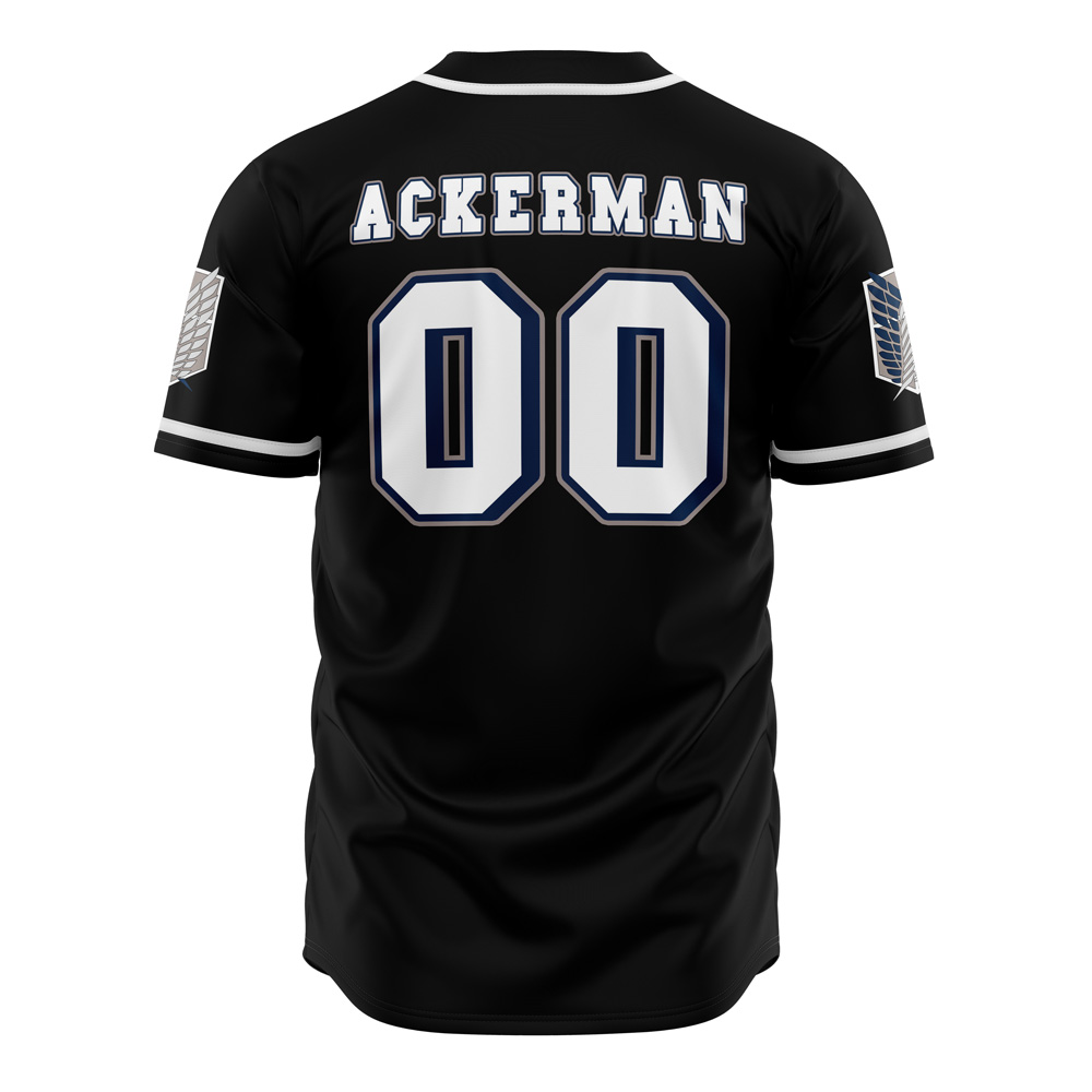 Black Scouting Regiment Attack on Titan Baseball Jersey