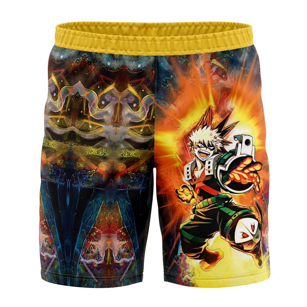 Blazing Bakugo My Hero Academia Board Shorts Swim Trunks