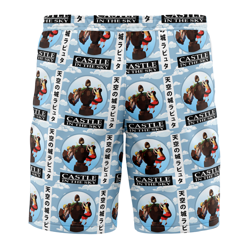 Castle in the Sky Studio Ghibli Board Shorts Swim Trunks